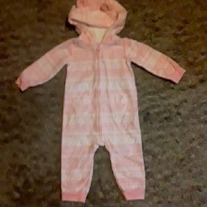 Little girls onesie with hood